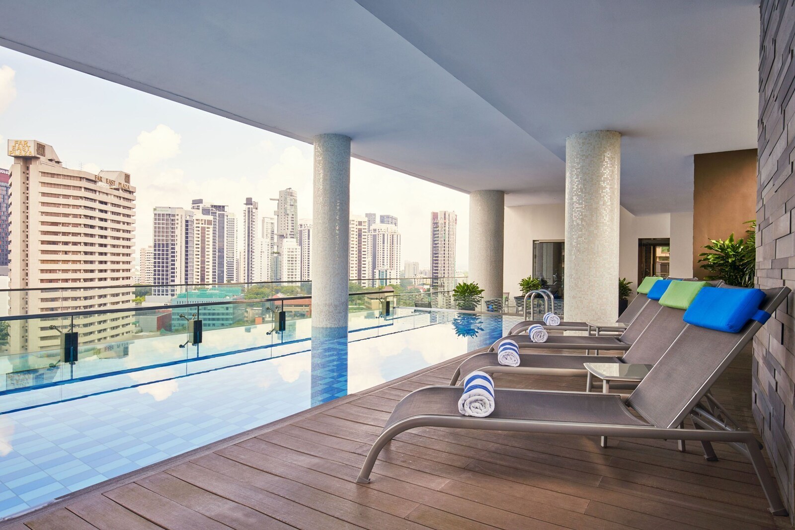 Rooftop lounge at Quincy Hotel Singapore